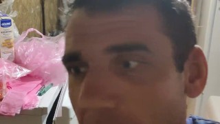 I frying pancaks at night.