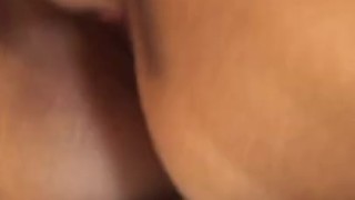 Huge dildo filling up my pussy while I cum on it