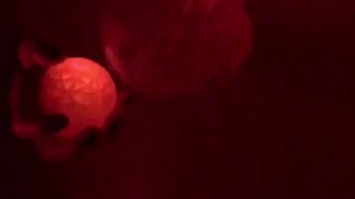 Under water Fleshlight fuck in our backyard hot tub while a drone flew over