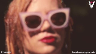Spray Down Tease with Madison Morgan