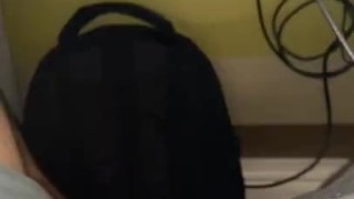 Cute twink slow POV wank at work, hot cum shot