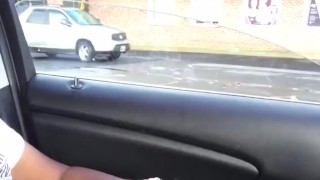 Beauty shop parking lot. They walk by Big dick