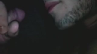 SelfSuck ana cum in the mouth