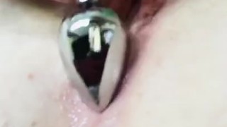 Wet pink pussy toy tease 