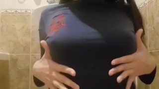 Girl show her perfect boobs