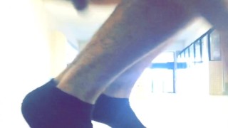 Walking naked in a mall