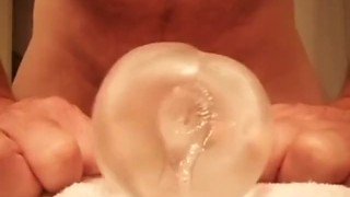 Fleshlight makes my fat cock cum