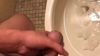 Almost Caught Jerking in a College Bathroom Stall