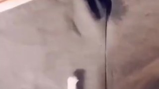 Little whore wetting her shorts