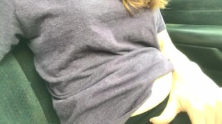 Part 1 Milf cums in public! 