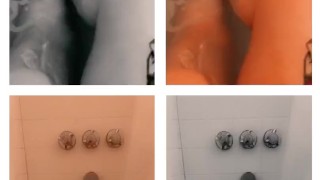 Taking a bath