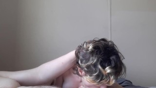 Perfect babe sucks and swallows.