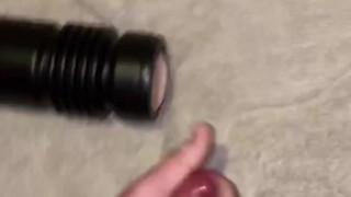 Playing with my pussy pocket until my dick cum