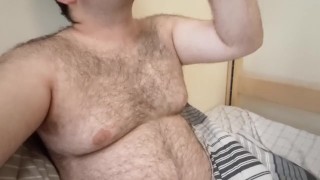 Chugging a protein shake