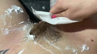 New hairy bush big clit pussy close up compilation