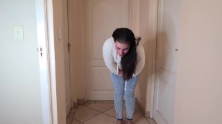 Desperate pissing | pissing my jeans | fleece