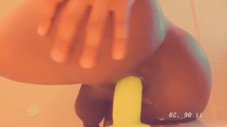Transgirl creams fat ass