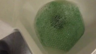 Come Cum with me at the urinal at work, than take a leak to finish off.