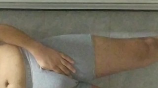 18yo Pees himself and his underwear for the first time in the shower