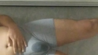 18yo Pees himself and his underwear for the first time in the shower