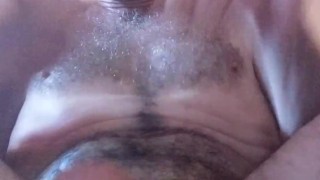 Semi hard dick just dripping loads of cum