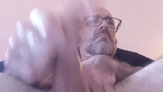 Semi hard dick just dripping loads of cum