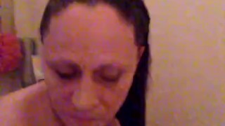 Wife washing hair