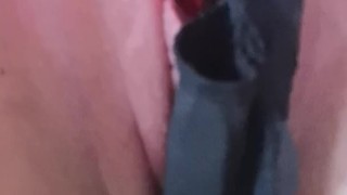 Play With My Tight Little Shaved Pussy In My Black Lace Teddy