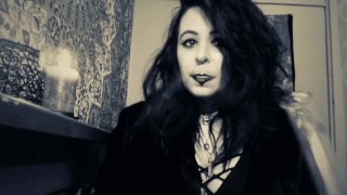 smoking a bong (black & white)