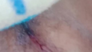 Finger fuck herself before bed time