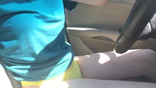 Cheating Lisa driving without pants! 