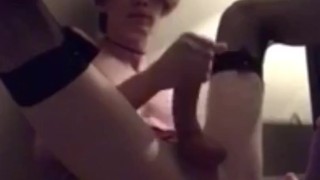 femboy rides dildo