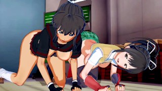Senran Kagura - Asuka X Homura Threesome Hentai