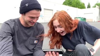 Innocent 19 year old skater girl reacts to one man one jar
