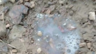 Two times cum spitting by random guys - huge thick loads leaking