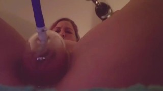 Pumped pussy squinting