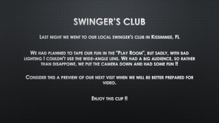 Swinger's Club - Preview