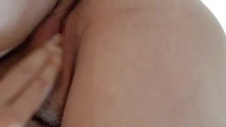 Hairy milf having a quick play