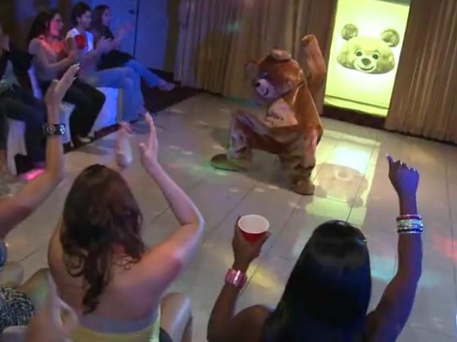 Dancingbear - Group of Big Dick Male Strippers Shovin' Sausage in They Face 