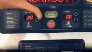 18 babe masturbates in the gym