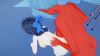 Panty & Stocking with Garterbelt Hentai 3D - Stocking x Kneesocks (Futa)