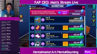 (Gay) Filling in the crack! Fap CEO:Men Stream #7 W/HentaiGayming