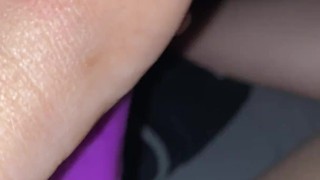 Struggling to Fit a Long Vibrator in My Super Tight Pussy