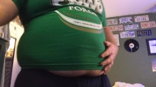 Large shirt, bigger belly