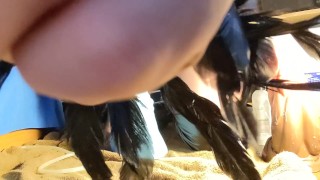 Twink cosplaying as Yorha 2B rides an XL horsecock