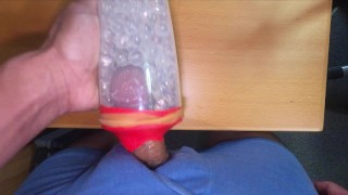 【高画質4Ｋ】ガテン系が透け透けオナホでねっとりオナニー