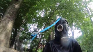Hazmat Suit walk outside