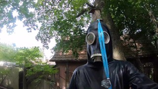 Hazmat Suit walk outside