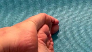 Post workout yoga mat feet