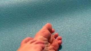 Post workout yoga mat feet